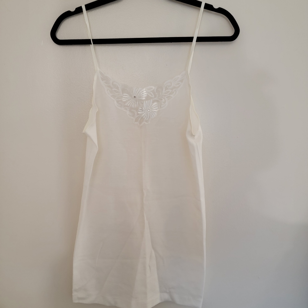 Ragno Made in Italy White Lace Floral Camisole